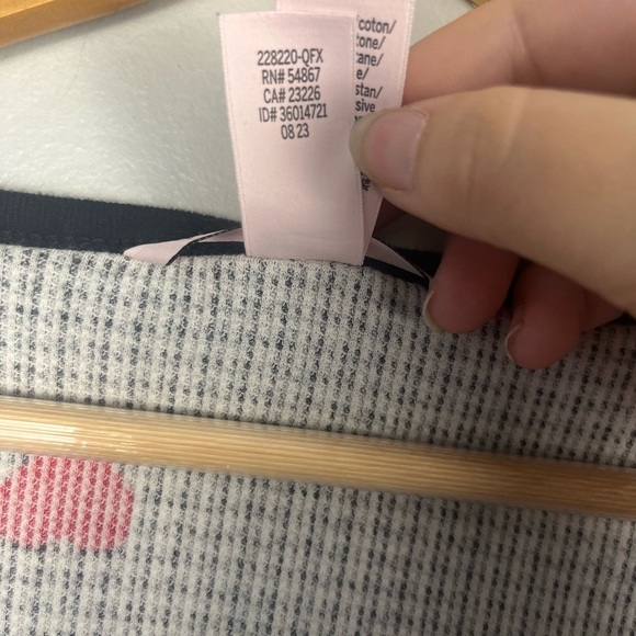 Victoria’s Secret gingham heart thermal pajama long sleeve top size xxl - Picture 5 of 7